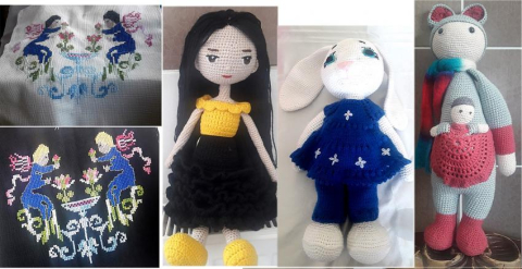 El Nakışları ve Amigurumi oyuncaklar bu atölyede