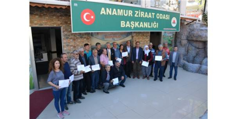 Mersinli arıcılar sertifikalarını aldı