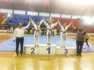 Taekwondo'da derece aldılar