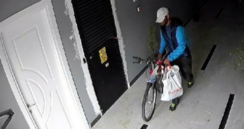 Yemek ikram edilen hırsız ayakkabıyla bisiklet çaldı