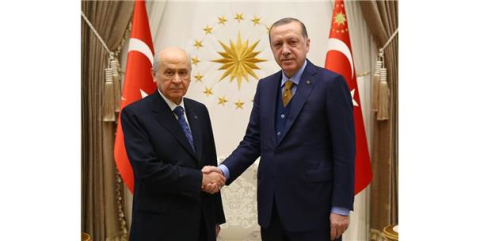 Cumhurbaşkanı Erdoğan, MHP Lideri Bahçeli’yi kabul etti