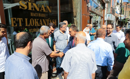 Başkan Gürkan esnaflar ile bir araya geldi
