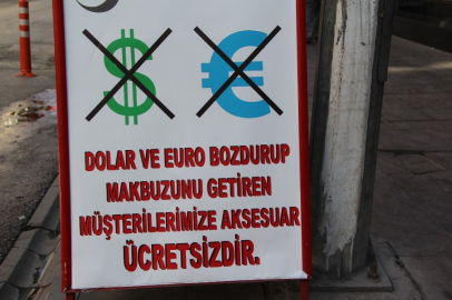 Dolar veya euro bozdurup fişini getirene hediye veriyor
