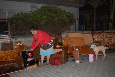 Kirasını ödeyemeyen kadın sokağa atıldı
