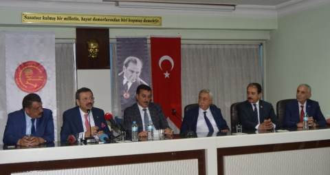 TESK, TOBB ve Türk-İş başkanlarından MESOB’a ziyaret
