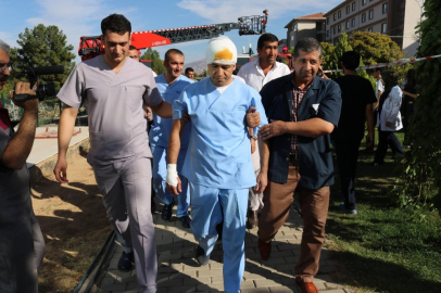 Diş Hekimliği Fakültesinde yangın tatbikatı yapıldı
