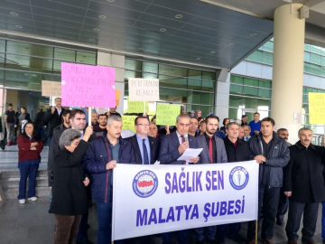 Sağlık-Sen Malatya Şubesinden Döner Sermaye protestosu
