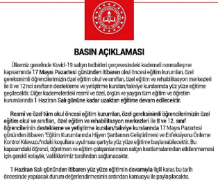 Uzaktan eğitime devam