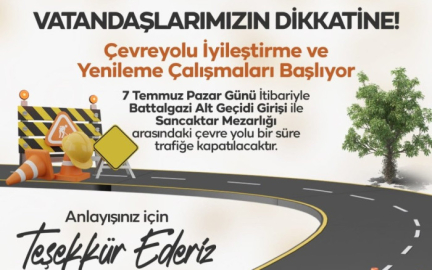 Malatya Çevre Yolu Bakıma Alınıyor