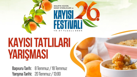 Malatya'da 'Kayısı Tatlıları Yarışması' düzenlenecek. 