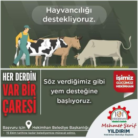 Hekimhan Belediyesi Yem Desteğine Başlıyor