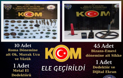 Malatya'da Bir Defineci Tarihi Eserle Yakalandı