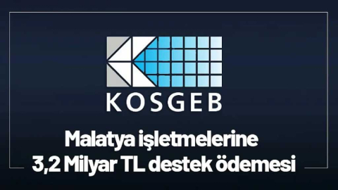 KOSGEB'den Malatya İşletmelerine 3,2 Milyar TL Ödedi