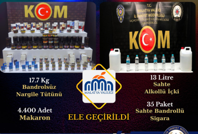 Malatya'da Kaçakçılıkla Mücadelede Operasyonları Sürüyor