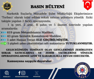 Malatya'da 5 Torbacı Tutuklandı