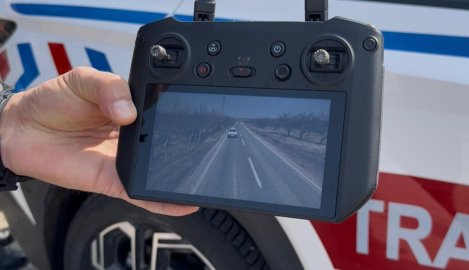 Jandarma Ekibi Drone Destekli Trafik Denetimi Yaptı