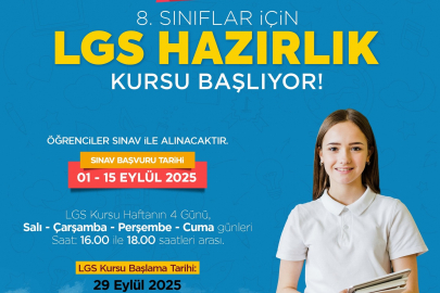 ‘Ücretsiz LGS Hazırlık Kursu’ Kayıtları 1 Eylül’de Başlıyor