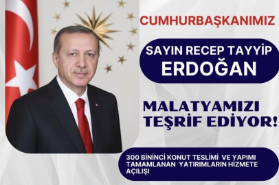 Cumhurbaşkanı Erdoğan 300. Bininci Konut Kurasını Malatya'da Çekecek