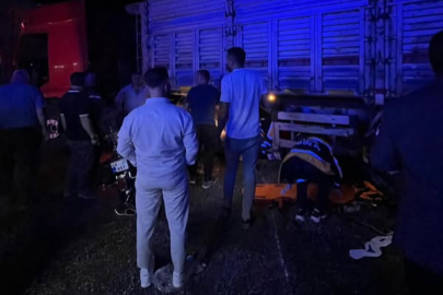 Doğanşehir'de TIR, Motorsiklete Çarptı