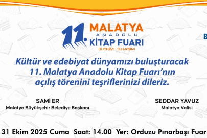 11. MALATYA ANADOLU KİTAP  VE KÜLTÜR FUARI AÇILIYOR