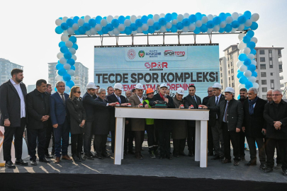 TECDE SPOR KOMPLEKSİ’NİN  TEMELİ ATILDI