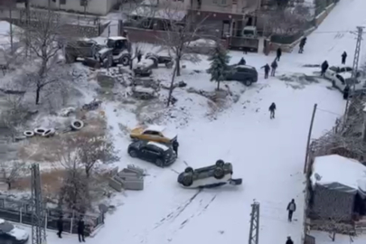 Malatya’da kar sonrası buzlanma kazaları şehir genelini felç etti