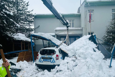 Doğanşehir Denetleme İstasyonunda Sundurma Çöktü