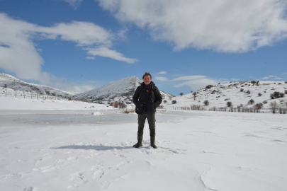 Hekimhan'da Karaboğaz Göleti Buz Tutu