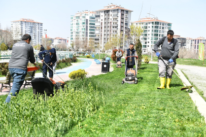 Yeşilyurt'ta Yeşil alanların bakımı yapılıyor