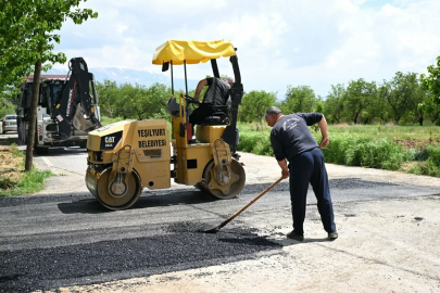 Yeşilyurt Belediyesi Topsöğüt'ün yolarını onarıyor