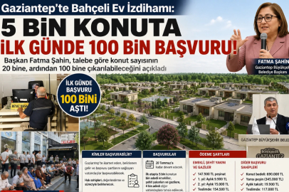 Gaziantep’te Bahçeli Ev Projesine başvuru 100 bini aştı