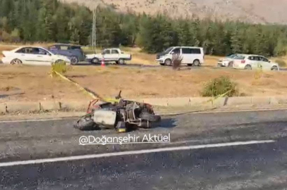 Doğanşehir'de Motosiklet sürücüsü olay yerinde öldü