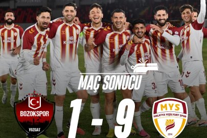 Malatya Yeşilyurtspor Yozgat'ta gol yağdırdı: 1-9