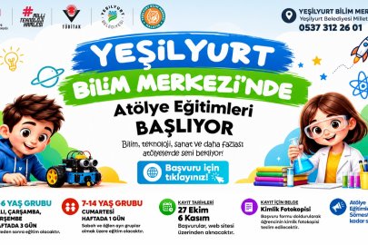 Yeşilyurt Bilim Merkezi’nde atölye eğitimleri başladı.